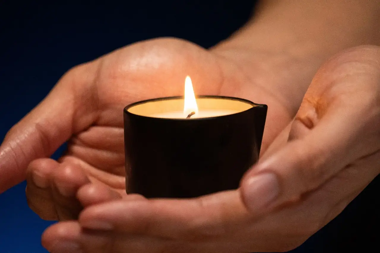 Zenko Spa calming candle detail in Fort Lauderdale